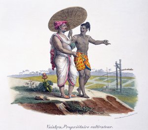 Człowiek z kasty Vaishya przeprowadza inspekcję swojego małego gospodarstwa, 1827-35